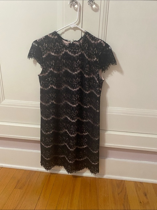 DV by Dolce Vita Dresses & Skirts - DV by Dolce Vita Black Lace Mini Dress with Nude Slip